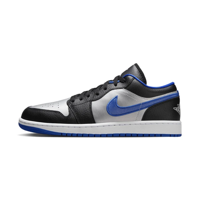 NIKE 耐吉 Air Jordan 1 Low 男鞋 黑藍色 金屬 AJ1 低筒 喬丹 運動 休閒鞋 553558-007