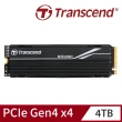 【Transcend 創見】MTE250H 4TB M.2 2280 PCIe Gen4x4 SSD固態硬碟 支援PS5(TS4TMTE250H 新舊包裝隨機出貨)