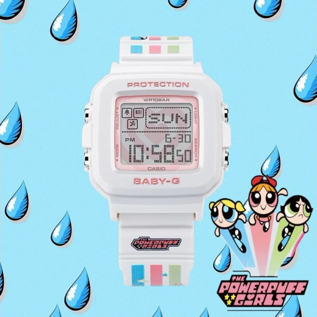 CASIO 卡西歐 BABY-G +PLUS x 飛天小女警 限量聯名 手錶(BGD-10KPP-7)