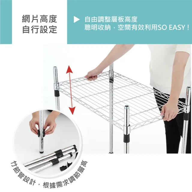 【KIWISH】MIT耐重型四層置物架60x46x150cm(鐵架/收納架/四層架/置物架/層架/波浪架/鐵力士架/收納層架)