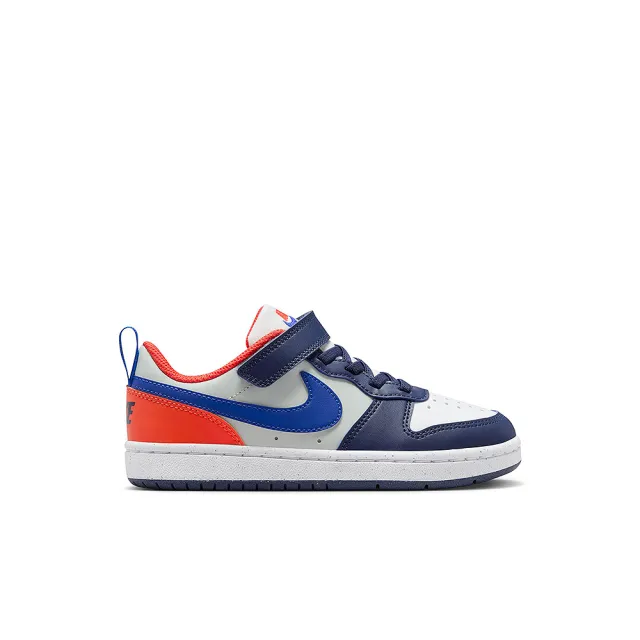 【NIKE 耐吉】運動鞋 童鞋 中童 兒童 魔鬼氈 COURT BOROUGH LOW RECRAFT PS 白藍 DV5457-401(3C4986)