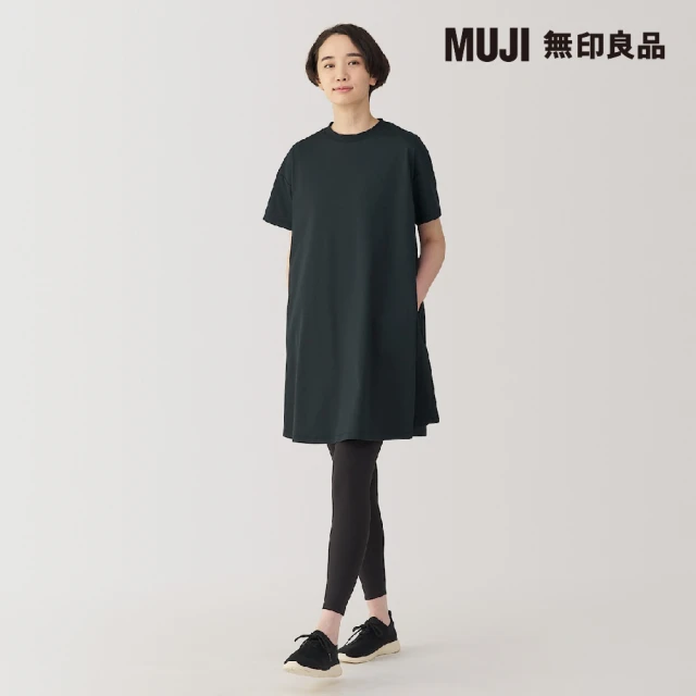 MUJI 無印良品 女抗UV吸汗速乾短袖洋裝(共3色)