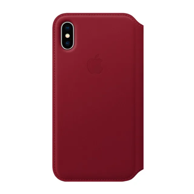 【Apple 蘋果】原廠 iPhone X Leather Folio 皮革雙面夾(台灣公司貨)