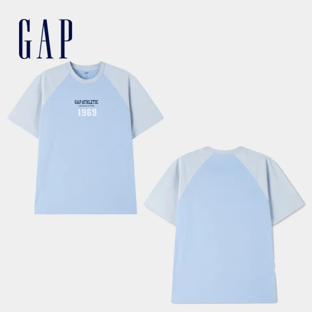 【GAP】男女款 Logo純棉圓領短袖T恤-多款任選(892185&608929&465443)