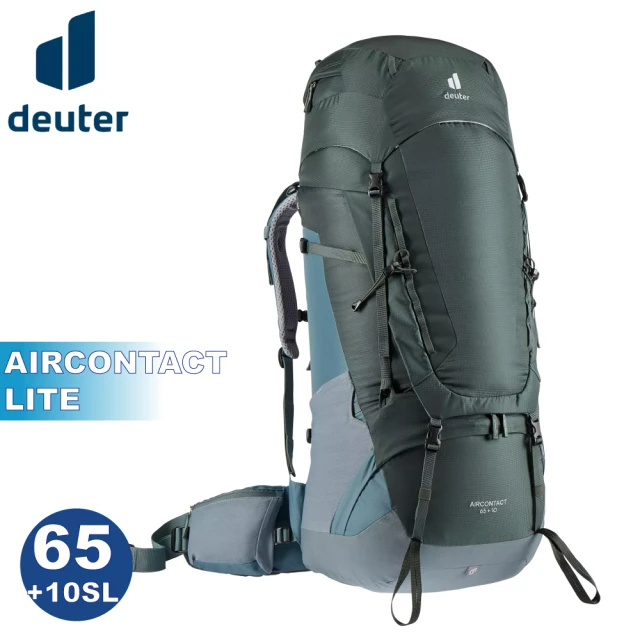 deuter AIRCONTACT LITE 65+10SL 拔熱式透氣背包《橄欖綠/湖藍》3320521/登山後背包(悠遊山水+)