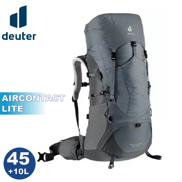 deuter AIRCONTACT LITE 45+10L拔熱式透氣背包《深灰/黑》3340421/登山健行(悠遊山水+)