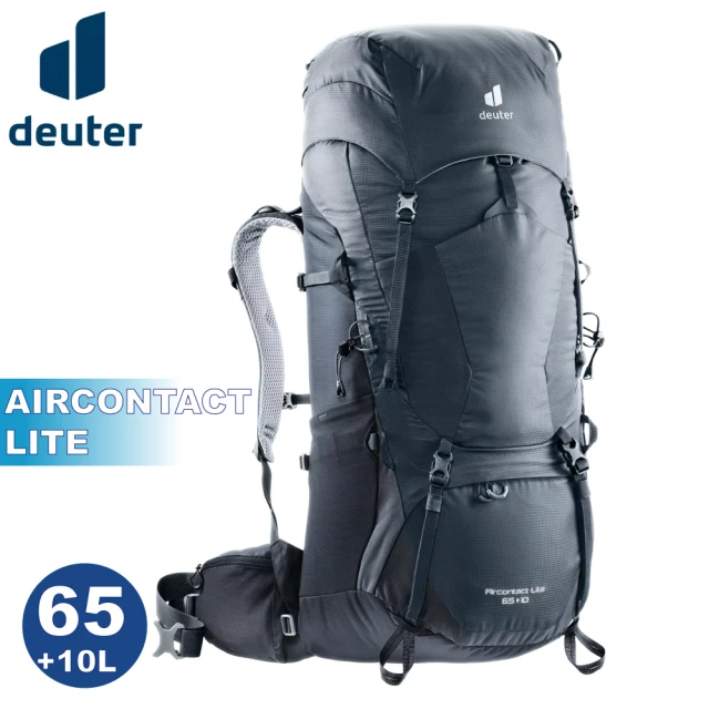 deuter AIRCONTACT LITE 65+10L 拔熱式透氣背包《深灰/黑》3340721/登山後背包/登山(悠遊山水+)