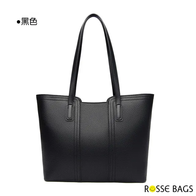 【Rosse Bags】復古經典軟皮大容量肩背托特包(現+預  米白色 / 卡其色 / 黑色)