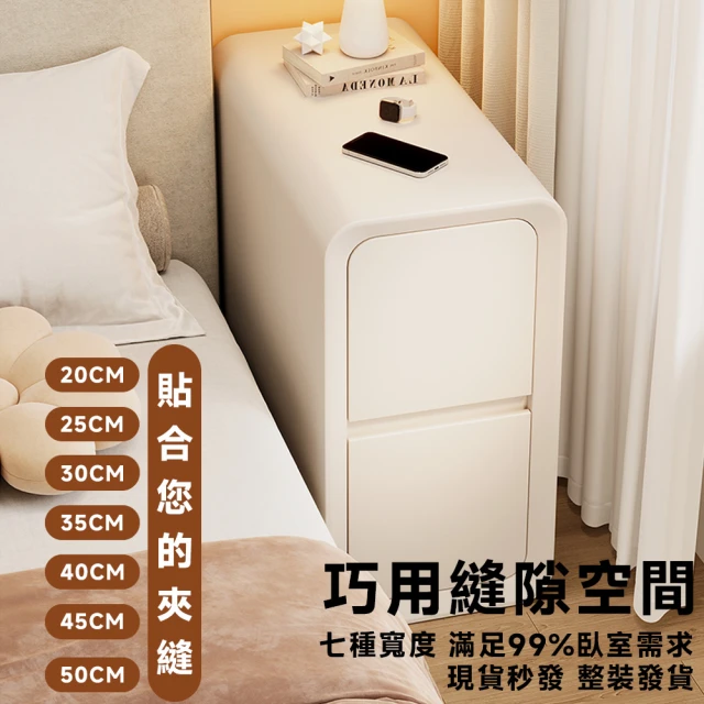 BLANTH 博蘭仕 小型床頭櫃 床邊櫃 北歐臥室簡約(超窄