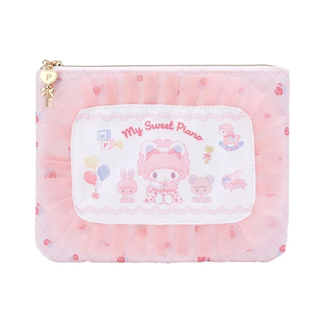 SANRIO 三麗鷗 我的珍愛玩偶系列 荷葉邊扁平化妝包 收納包 彼安諾