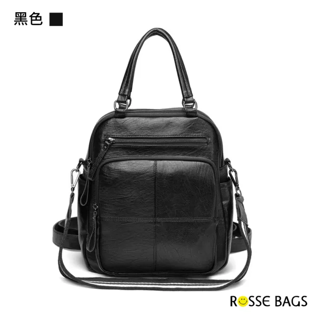 【Rosse Bags】輕盈款簡約雙肩包(現+預  黑色 / 棕色)