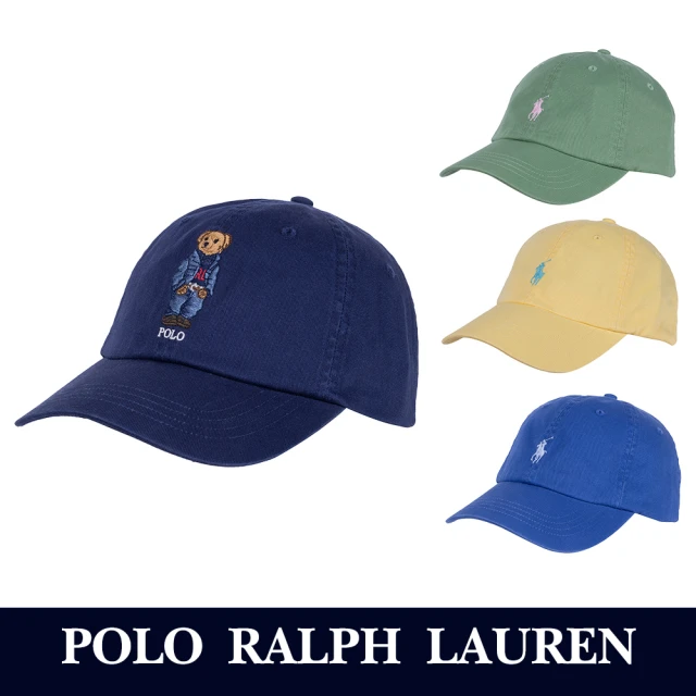 RALPH LAUREN RL POLO 經典刺繡鴨舌老帽-多色組合(平輸品/熊款/小馬款)