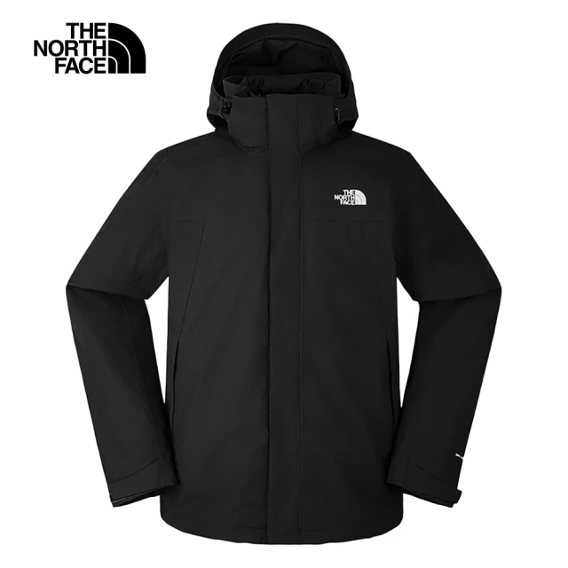 The North Face 北面男款棕色防水透氣保暖連帽羽