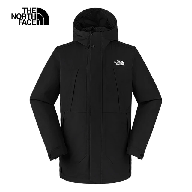 The North Face 北面男款棕色防水透氣保暖連帽羽