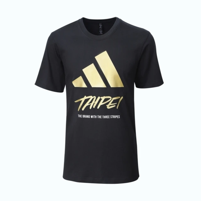 adidas 愛迪達 Taipei Tee 男 短袖 上衣 T恤 運動 訓練 休閒 台北 城市限定 黑金(JD5206)