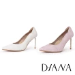 【DIANA】9 cm王妃煥彩蕾絲布面高跟尖頭跟鞋(粉色)