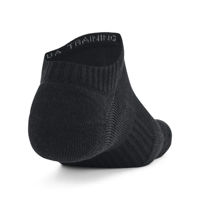 【UNDER ARMOUR】UA 男女同款 Training Cotton 腳踝襪/6入_1386317-001(黑色)
