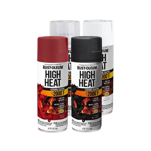 【RUST-OLEUM 樂立恩塗料】超耐高溫噴漆 多色澤(耐熱2000°F／340g)