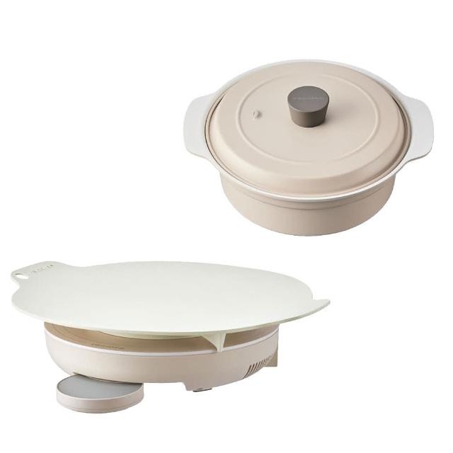 【recolte 麗克特】IH Heater Cooking Griddle 料理電磁爐(RIH-1 全配組 含33cm煎盤+陶瓷鍋)