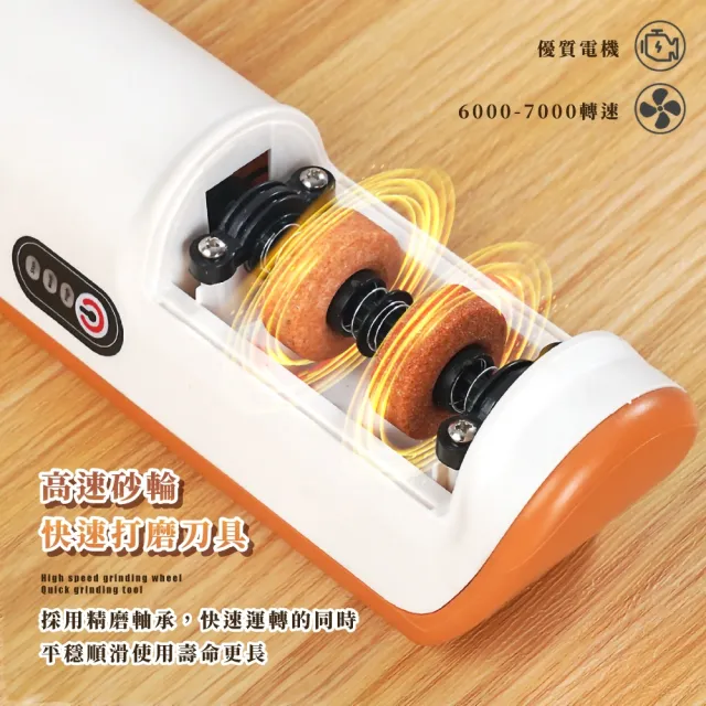 【便利廚具】家用快速電動磨刀機(全自動 省力 磨刀器 刀具通用 多功能磨刀石 砥石 磨剪刀 廚房工具)