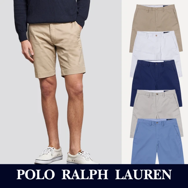 RALPH LAUREN RL POLO 經典貼布文字休閒短褲-多色組合(CLASSIC FIT/舒適必備/平輸品)