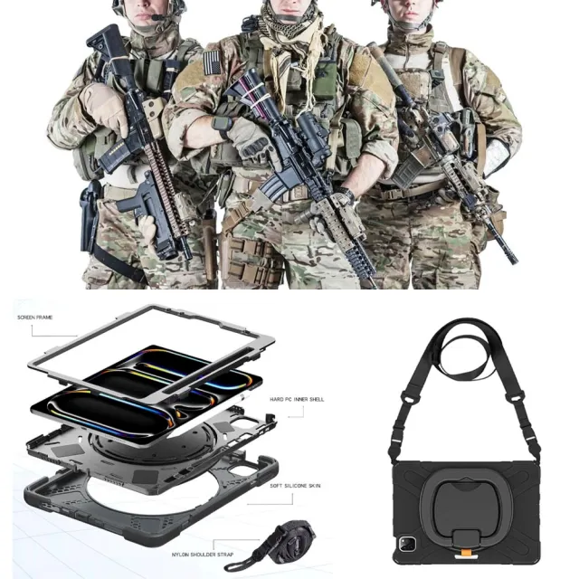【Powerway】Powerway For 2024 iPad Pro 11吋 -M4-專用樂環型藍牙鍵盤-包護殼(送同色無線滑鼠)