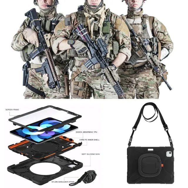 【Powerway】Powerway For iPad 10.9吋-Air5-Air4-專用圓環型藍牙鍵盤-包護殼(送同色無線滑鼠)