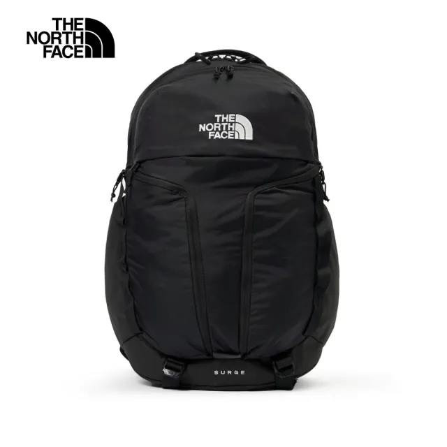 【The North Face 官方旗艦】北面男女款黑色DWR防潑水舒適減壓休閒後背包｜52SG4HF