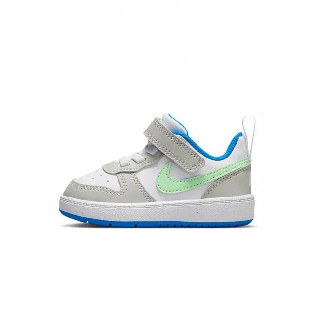 【NIKE 耐吉】COURT BOROUGH LOW RECRAFT TD 幼童 小童 兒童休閒鞋-白灰藍(DV5458005)