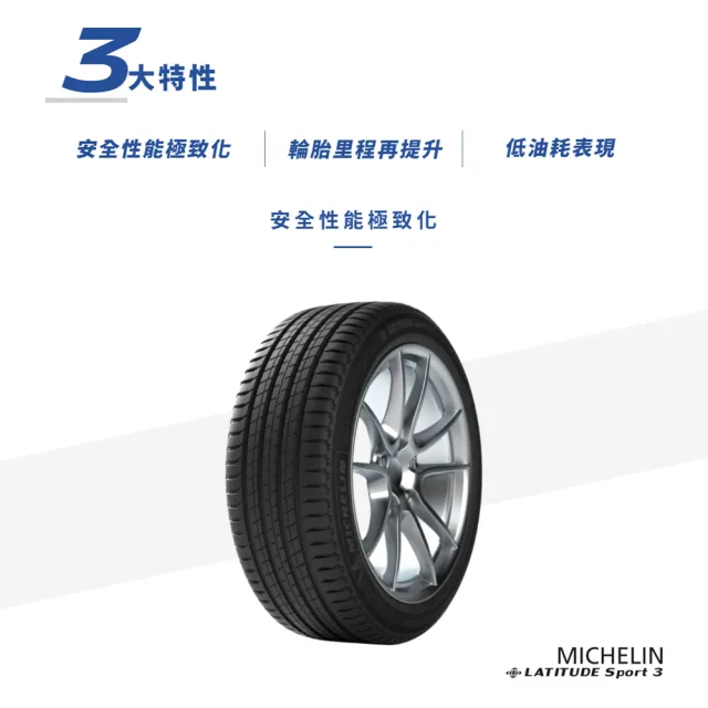 【Michelin 米其林】LATITUDE Sport 3 105W N0 豪華休旅輪胎_二入組_255/55/18(車麗屋)