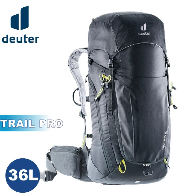 deuter TRAIL PRO 36L輕量拔熱透氣背包《黑》3441321/後背包/登山包(悠遊山水+)