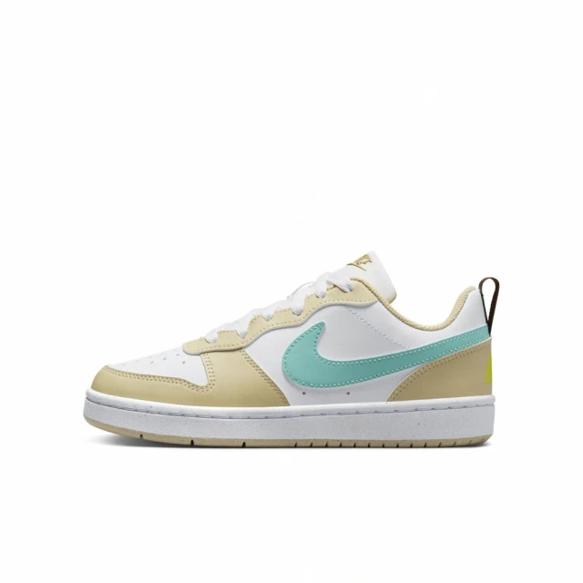 NIKE 耐吉 COURT BOROUGH LOW RECRAFT GS 女鞋 大童 休閒鞋 白黃綠(HM3726731)