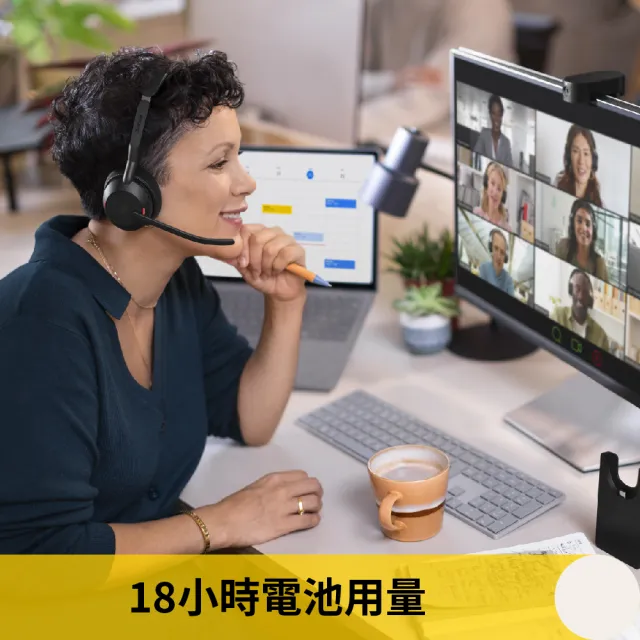 【Jabra】Evolve2 55 商務頭戴式主動降噪藍芽耳機麥克風(AirComFort技術)