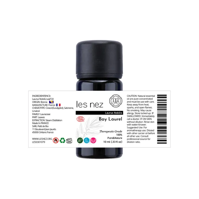 【Les nez 香鼻子】天然單方月桂純精油 10ML(天然芳療等級)