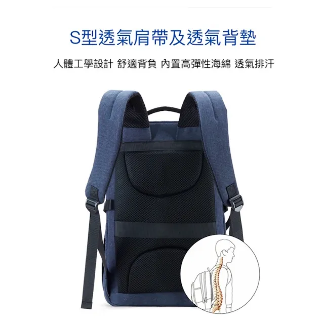 【Prowell】雙11 大容量後背包電腦包筆電包 輕旅行背包旅行包 手提後背兩用包 WIN-53167輕旅行 