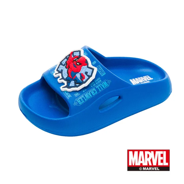 【Marvel 漫威】童鞋 蜘蛛人 輕量EVA拖鞋/兩用 輕量 好穿脫 台灣製 藍(MNKS45026)