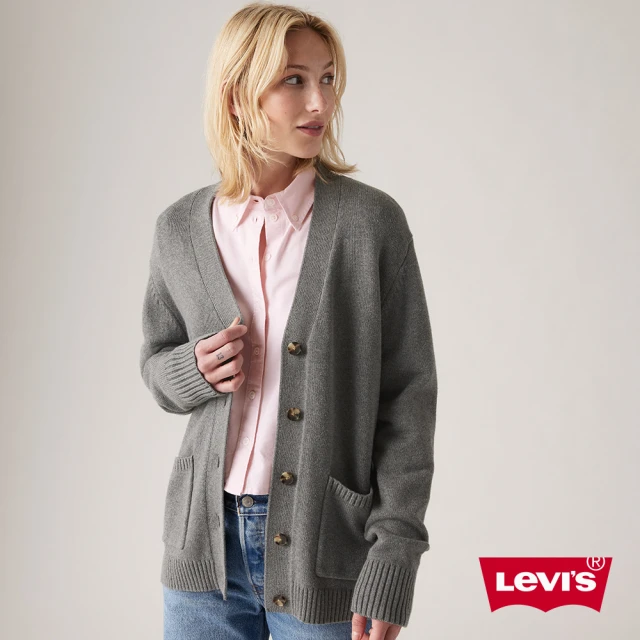 LEVIS 官方旗艦 女款針織罩衫外套 / 混羊毛 人氣新品 000O0-0002