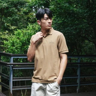 【NAUTICA】男裝 涼感抗菌素色短袖POLO衫(卡其色)