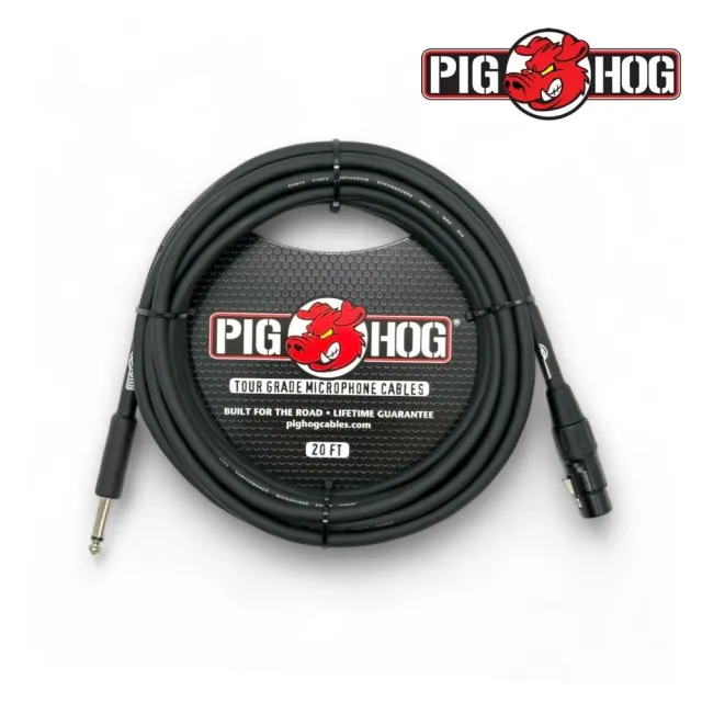 【PIG HOG】終身免費保固 20呎Hi-Z麥克風導線／PHM20Z(樂器導線 6.3導線 XLR導線 播客 MIC)