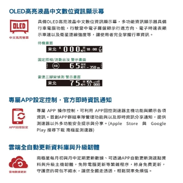 【南極星】GPS-797 高亮液晶一體式測速器 雷射槍偵測/移動三角架(固定測速/區間測速/科技執法提醒/)