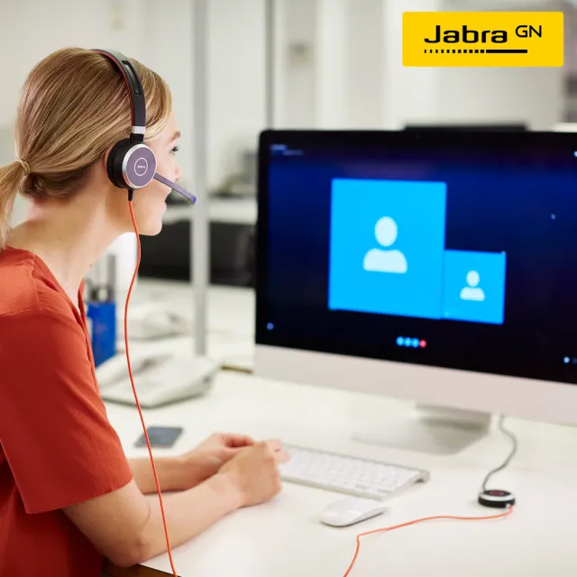 【Jabra】Evolve 40 MS 商務耳機麥克風(Stereo 頭戴式立體聲耳機麥克風)