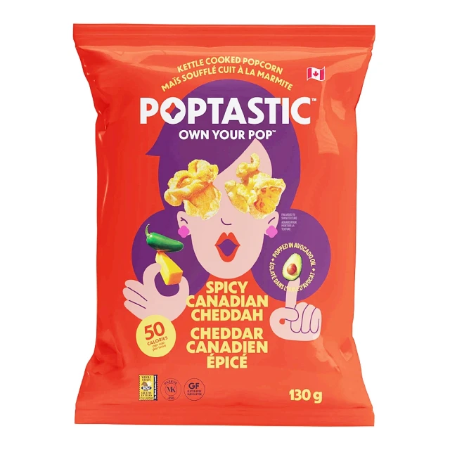 即期品加拿大Poptastic 酪梨油墨西哥辣椒起司爆米花130G 效期:2025/03/13(洋芋片 起司條 爆米花)