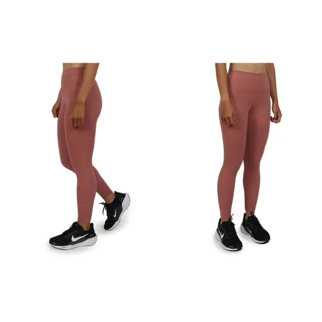 【NIKE 耐吉】女緊身長褲-緊身褲 慢跑 瑜珈 有氧 DRI-FIT 珊瑚紅(FN3233-634)
