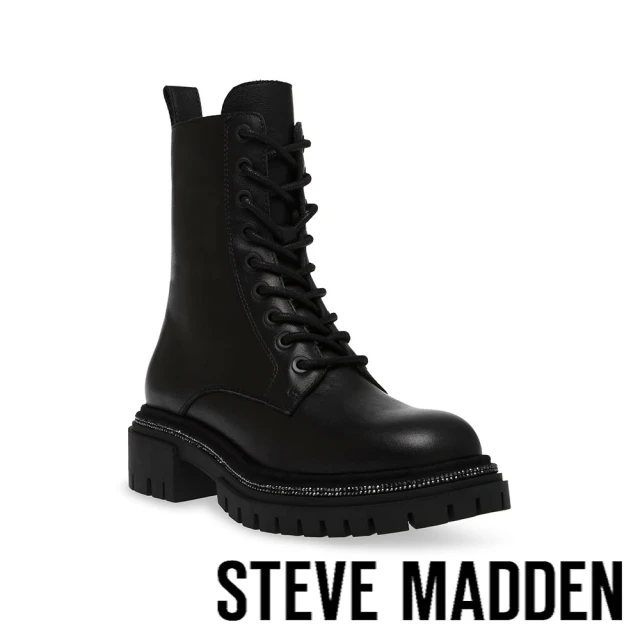 steve madden SABINE 麂皮尖頭細跟短靴(黑