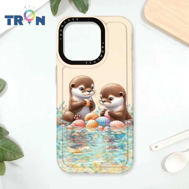 TRON iPhone 16/16 PLUS/16 PRO/16 Pro Max 玩水的水獺系列 防摔太空殼 透白款 軟硬殼 手機殼