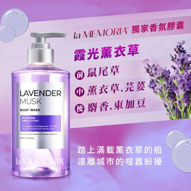 【ShowerMate】la MEMORIA 記憶香氛沐浴乳（600ml）2入組(台灣總代理)