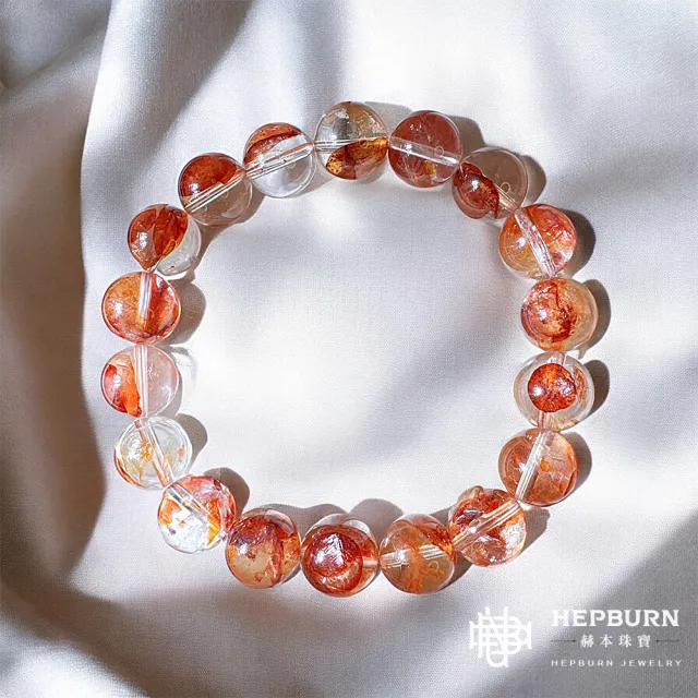 【赫本珠寶】紅錦鯉紅椒花紅膠花單圈手鍊(10mm