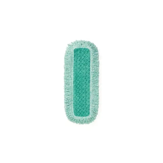 【Rubbermaid】18 快接式微纖帶鬚邊乾拖把布 綠色(FGQ41800GR00)