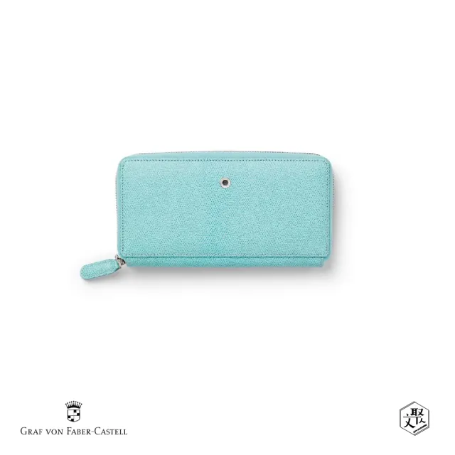 【Faber-Castell】Graf von Faber-Castell Epsom 系列 女用 頂級 鍊型長夾  松石