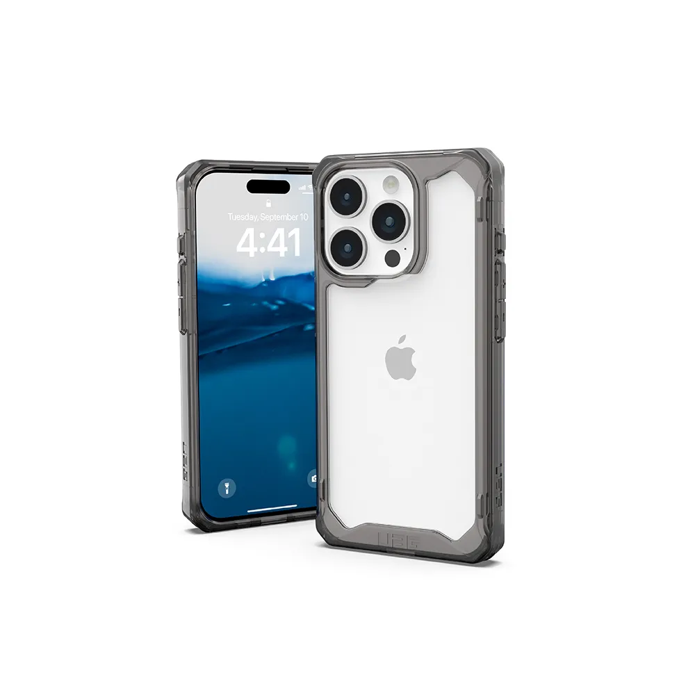 【UAG】iPhone 15 Pro 耐衝擊保護殼（按鍵式）-全透明(支援無線充電)